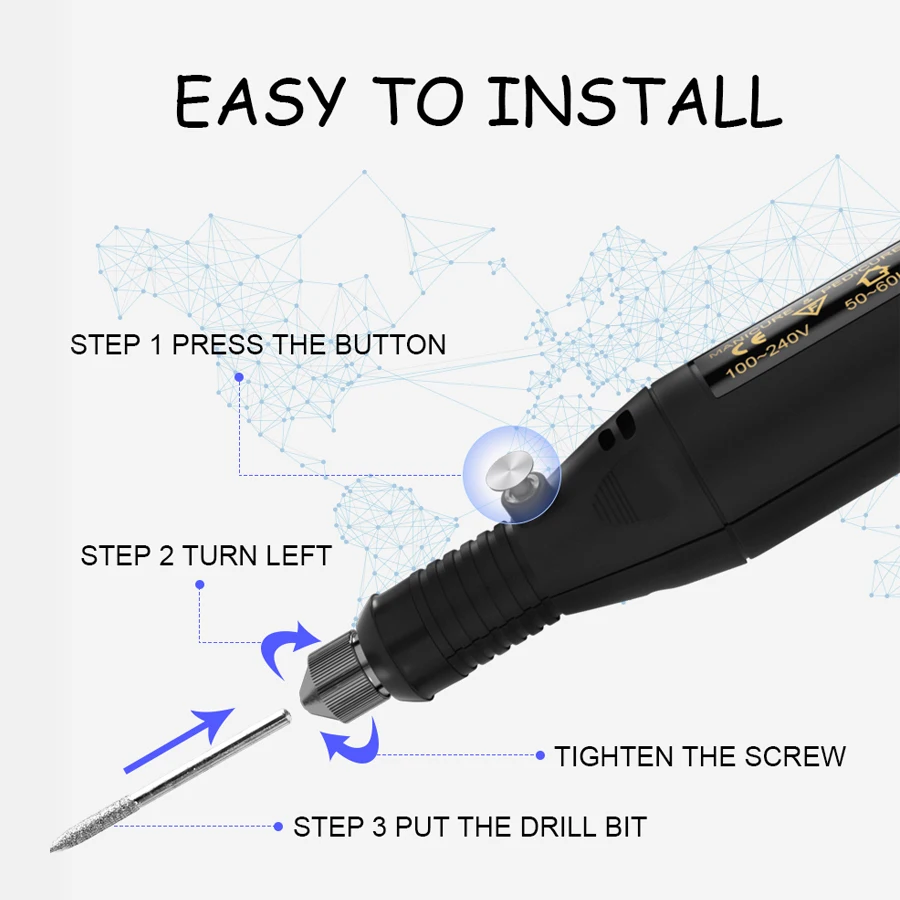 CCCIST Electric Manicure Machine Nail Drill Accessories Pedicure Professional Equipment Cutters For Manicure Art Nail Drill 4