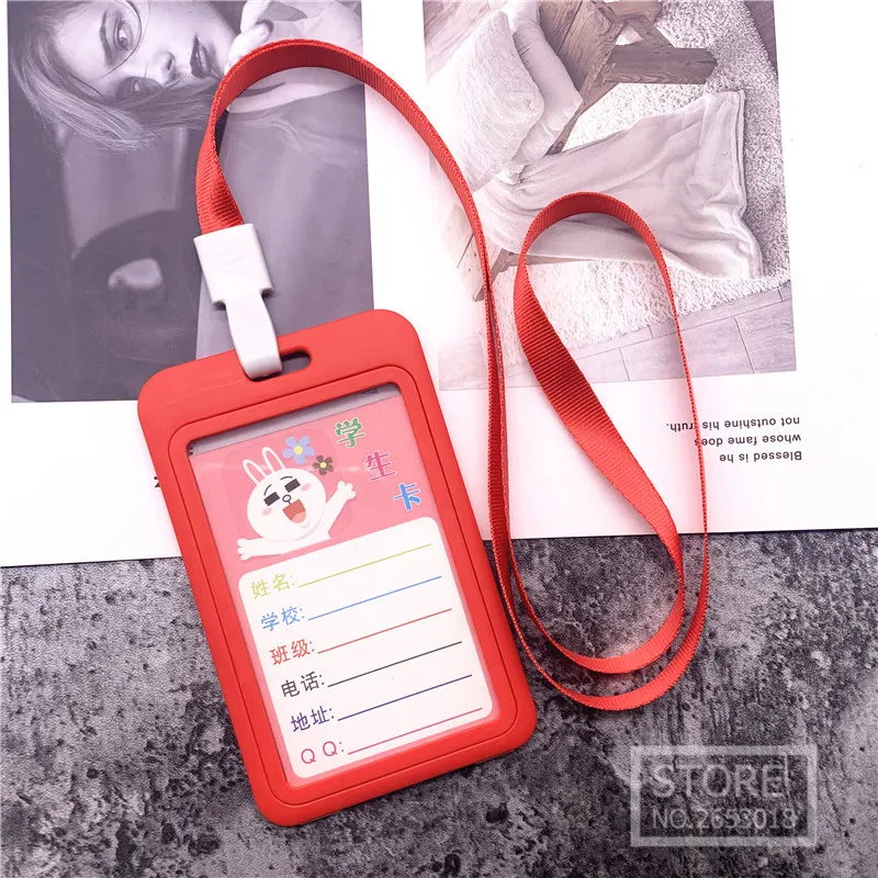 ПВХ прозрачный рабочий ID держатель для карт со шнурком карты рукав наборы ID значок чехол прозрачный банк Кредитная карта держатель аксессуары
