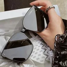 2021 New Design Korean Style Rice Nail Sunglasses Women Sun glasses Trendy Big Frame Glasses gafas de sol mujer