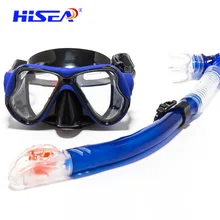 Плавательные очки и дыхательная трубка костюм силикагель Дайвинг Маска Анти-туман высокой четкости взрослых погружное оборудование Sambo