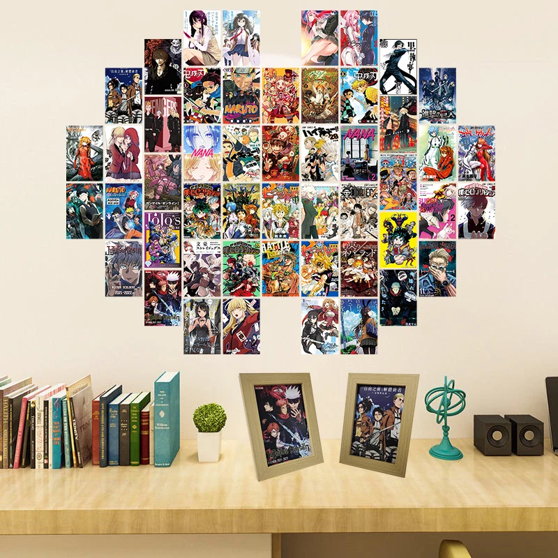Cheap 50 Pcs Anime Manga Panel Aesthetic for Wall Collage Kit Colorful DIY  Art Decor Living Room Bedroom Decoration