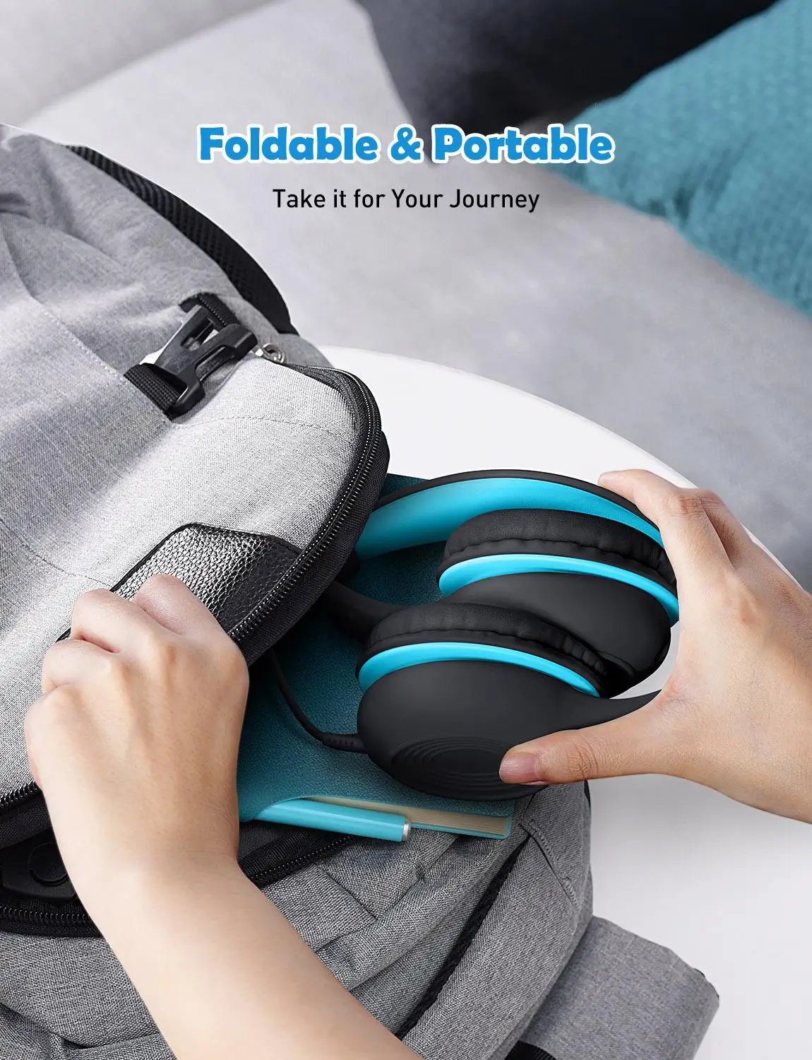 Mpow CH6S Wired Headphones For Kids With Microphone Max 85dB Food Grade Material Over Ear Kids Headphones For iPad Kindle Phones