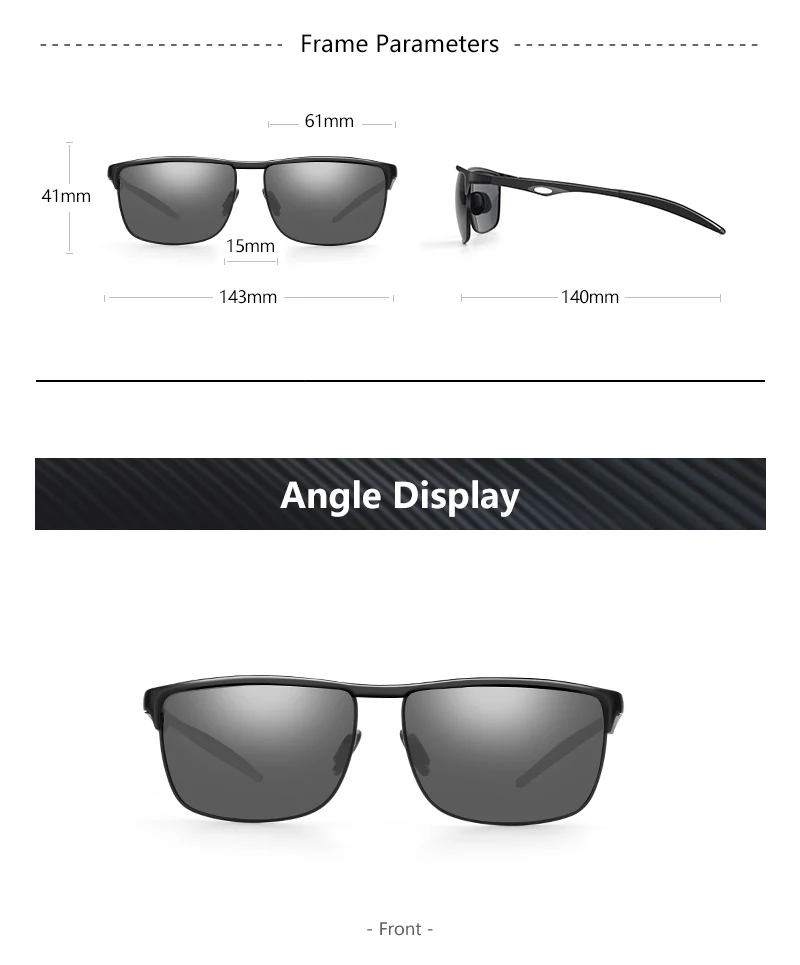 ZENOTTIC Aluminium Sport Polarisierte Sonnenbrille Für Männer Frauen Verspiegelte UV400 Anti-Glare Fahren Sonnenbrille – Detail 8