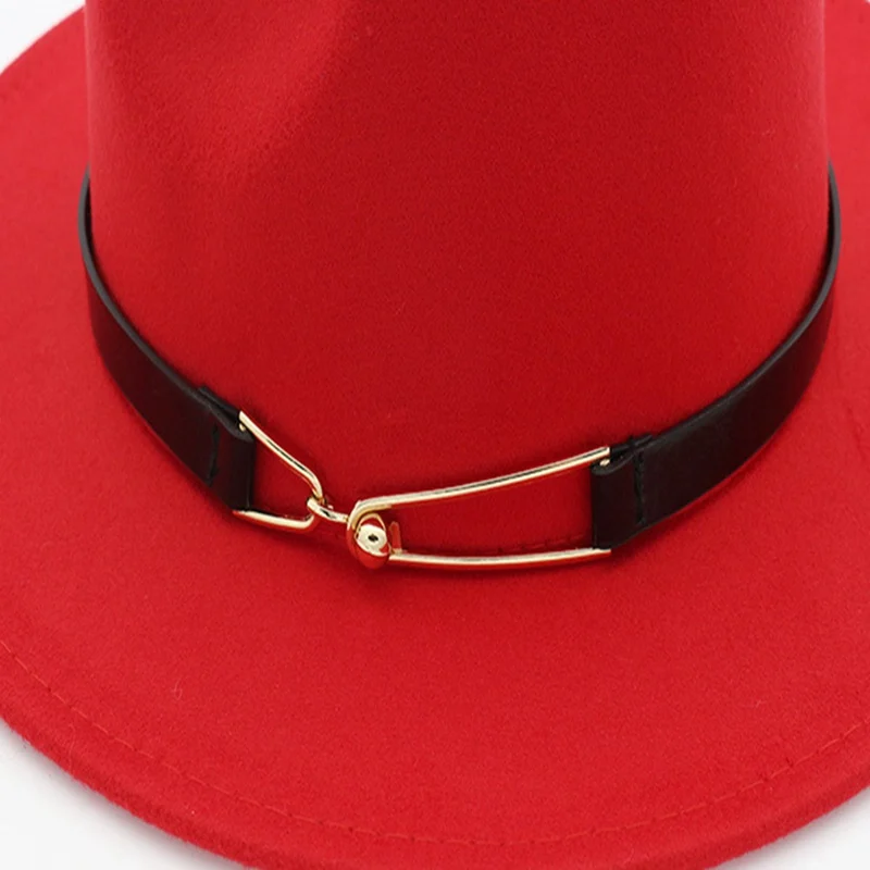 Женская Фетровая Шляпа Fedora, зимние шляпы с широкими полями, осенняя мода, церковная женская имитация шерсти, мужская фетровая шляпа