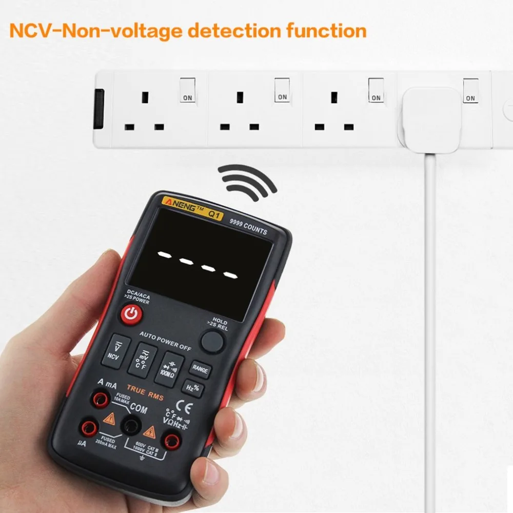 Goede Aneng Q1 Mini Digitale Multimeter Auto Range Professionele True Rms Voltmeter Ampèremeter Condensator Esr Transistor Tester + Sonde Draad