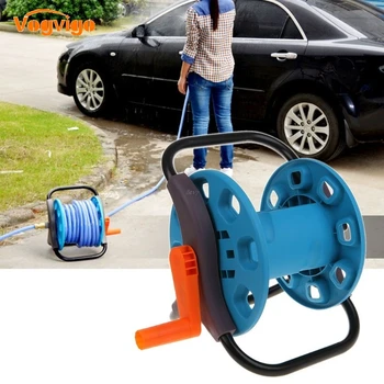 

Portable Garden 25M Water Hose Reel Cart Storage Rack Holder Winding Waterpipe Bracket Shaking Tools Garden Hoses Rack Holder