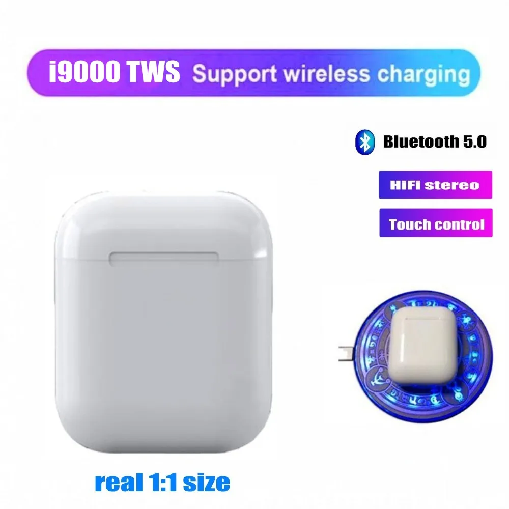 

i9000 tws 1:1 touch Earbuds 8D Bass Wireless Charging Bluetooth 5.0 Earphone PK i10 i20 i60 i80 i100 i500 tws for iphone/Android