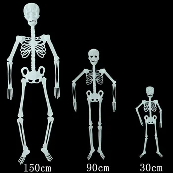 

30/90/150cm Luminous Skeleton Halloween Party Decoration Funny Noctilucent Ghost Bone 2020 Halloween Decor for Home Supplies
