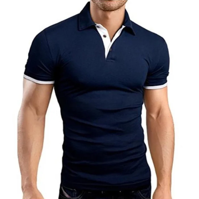 Covrlge Polo Shirt Men Summer Stritching Men s Shorts Sleeve Polo Business Clothes Luxury Men Tee