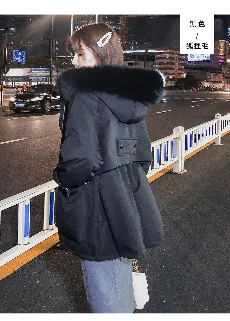 Толстые парки Mujer новые зимние толстые повседневные пуховики женская одежда плюс размер енота мех с капюшоном пуховик NS1493