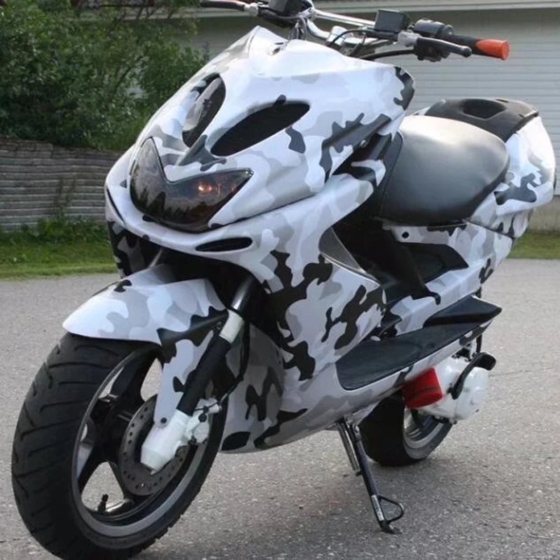 Black White Camouflage Vinyl Wrap Sticker-1
