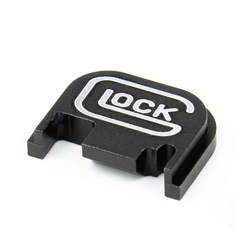 Logo Алюминий задняя крышка слайд задняя пластина для Gen на возраст 1, 2, 3, 4, Glock 17 19 21 22 23 25 26-30-40; 9 мм. 45 пистолет магвелл аксессуары - Цвет: Logo