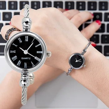 

Retro Women Watch Ladies Relogio Quartz Watches Fashion Relojes Round Casual Glass Steel Belt Luxury Wristwatches Clock Bracelet