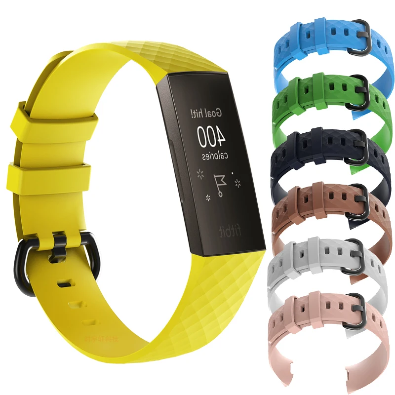 Прочный браслет аксессуары ремешок на запястье для Fitbit Charge 3 4 силиконовый часов