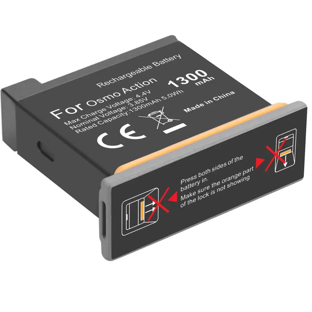 1300mAh OSMO action battery+ 3 порта быстрая смарт-зарядка для спортивной камеры DJI OSMO