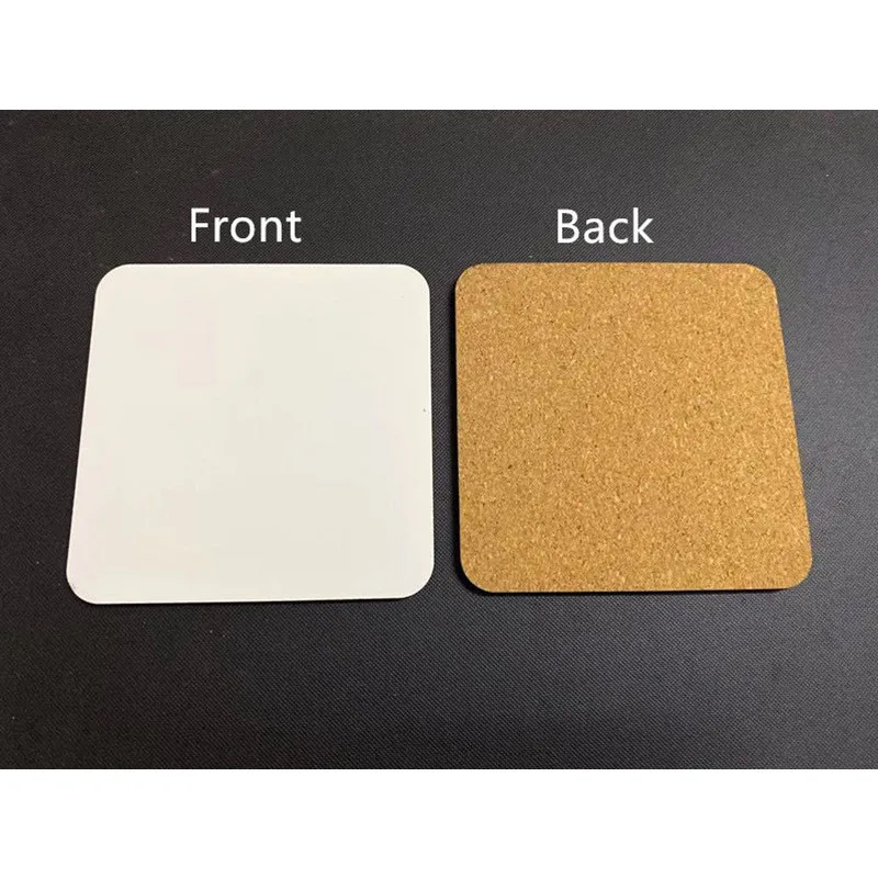 100pcs Blank Sublimation Coasters Diy Wooden Cork Coaster For