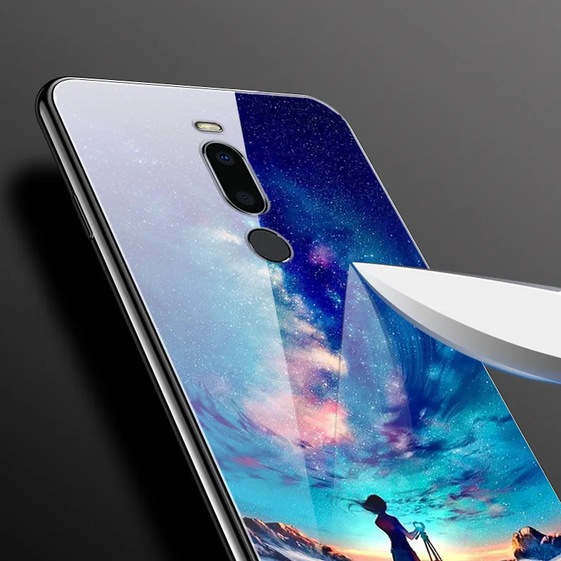 Чехол для Meizu M8, чехол из закаленного стекла «Планета космос», чехол из стекла для Meizu M8 M813H, чехол-бампер из ТПУ для Meizu M 8 M8 Shell