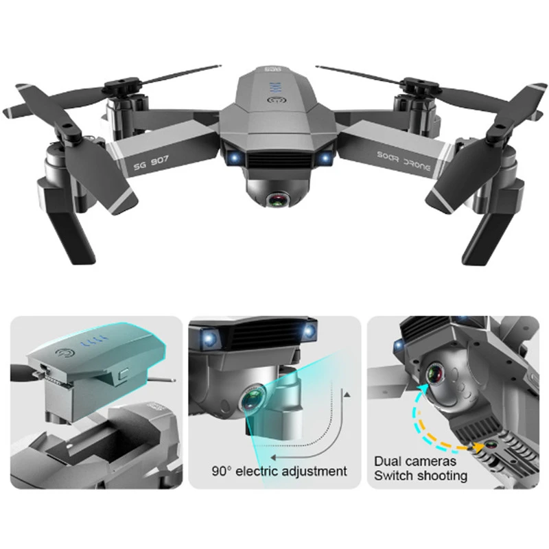 SG907 GPS Drone RC Quadcopter wi fi FPV 1080P 4K HD двойная камера оптический поток дрон следуй за мной