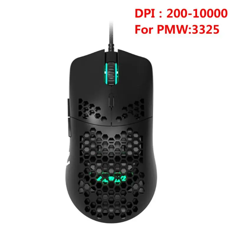 Ajazz AJ390 New Lightweight Wired Mouse Hollow-out Gaming Mouce Mice 6 DPI Adjustable 7Key white wireless mouse