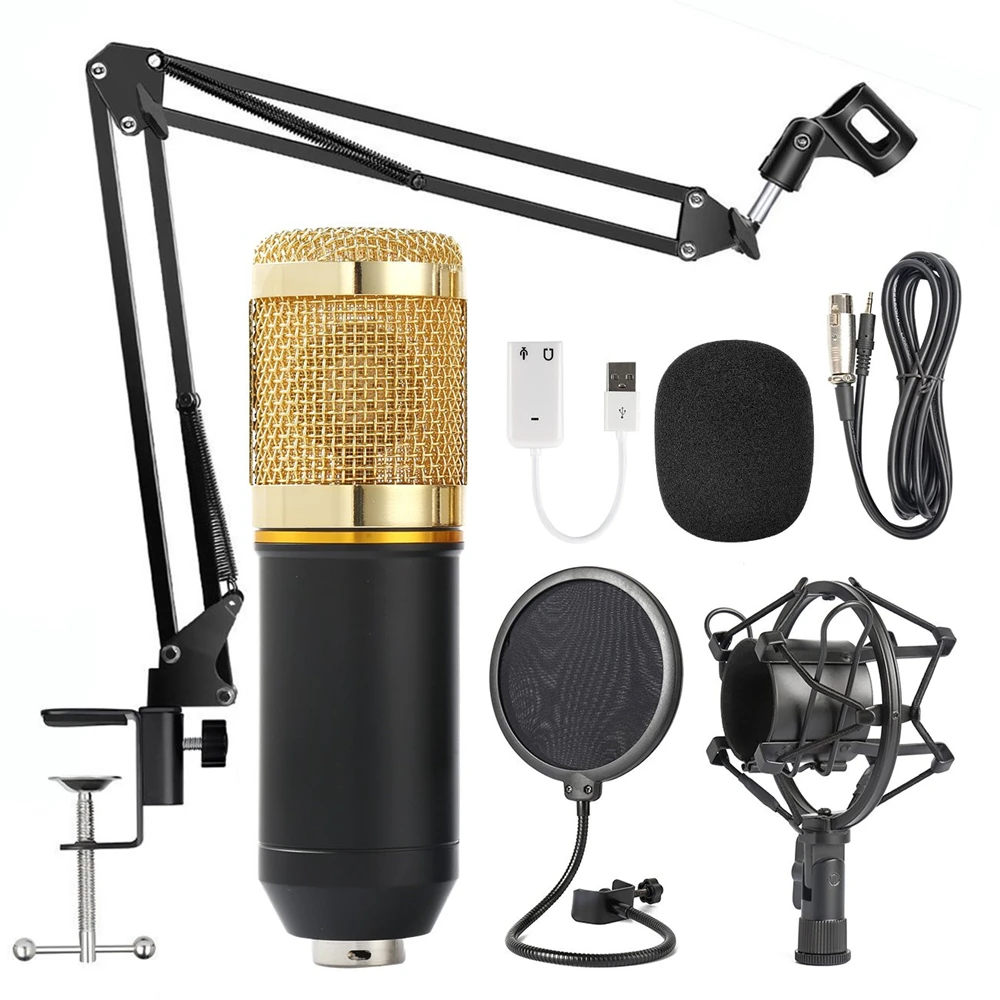 BM800 караоке микрофон Студийный конденсаторный микрофон Микрофон bm-800 для KTV радио Braodcasting Пение Запись компьютера BM 800