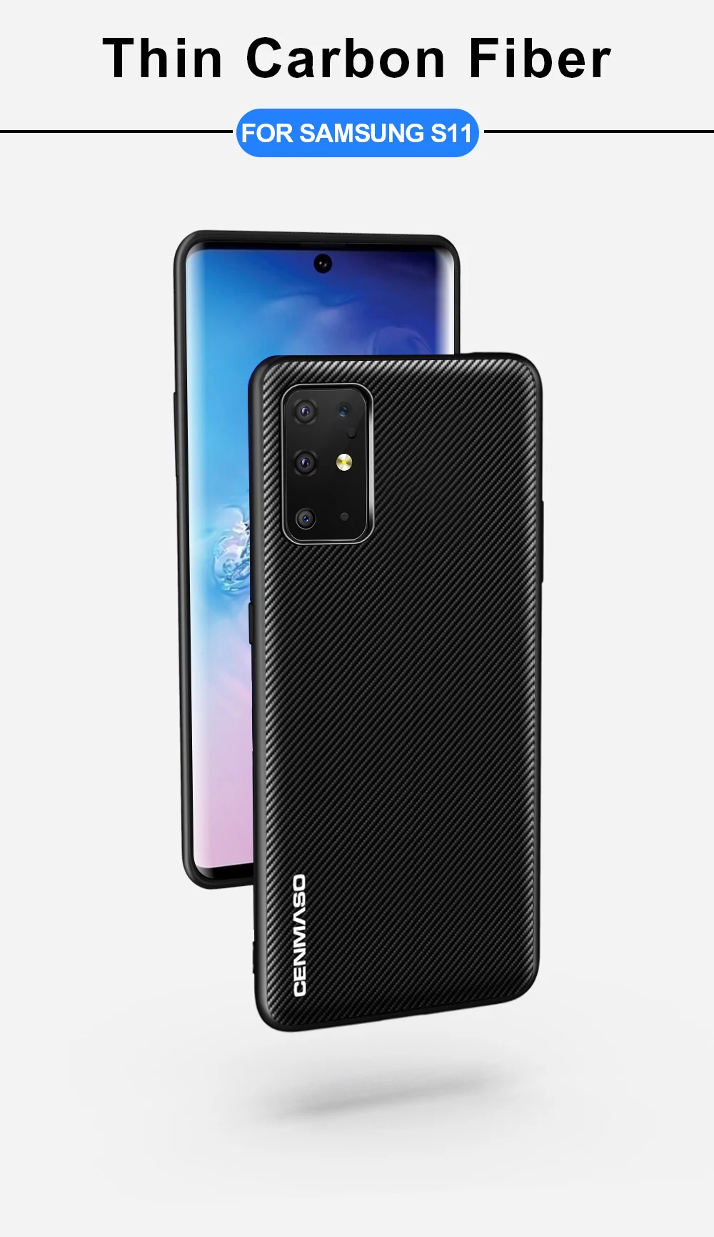 Противоударный чехол для samsung S11 Plus, чехол для samsung Galaxy A51, A71, S11e, S11 Plus, углеродное волокно, текстура кожи, полный Чехол