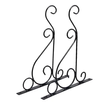 

2 Pcs Wrought Iron Flower Pot Rack Indoor Retro European Wall Hanging Flower Shelf Living Room Garden Balcony Bonsai Pot Rack St