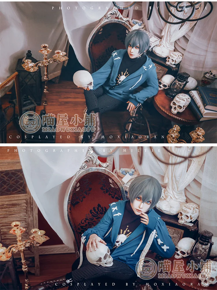 Kuroshitsuji Ciel Phantomhive Косплей Костюм Хэллоуин Униформа повседневная одежда рубашка+ пальто брюки размеры s, m, l