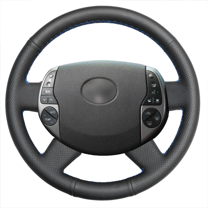 Hand-stitched Black Artificial Leather Car Steering Wheel Cover for Toyota Prius 20(XW20) 2004 2005 2006 2007 2008 2009 | Автомобили и