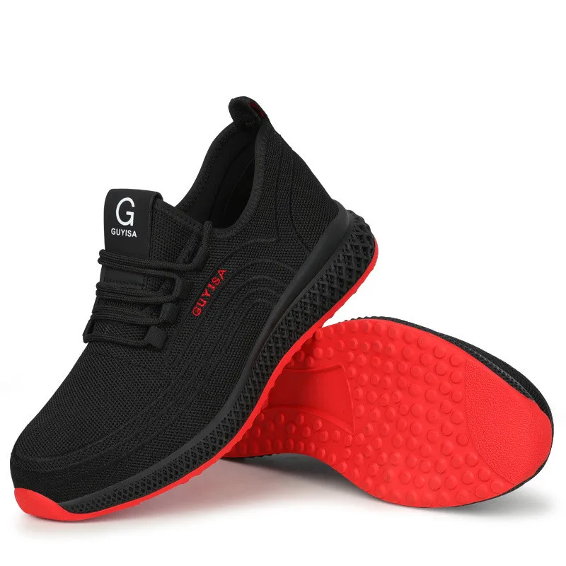 

Safety Shoes Men Steel Toe Puncture Proof Breathable Summer Wear-resistant Non-slip Comfortable Outdoor Construction Work Shoes