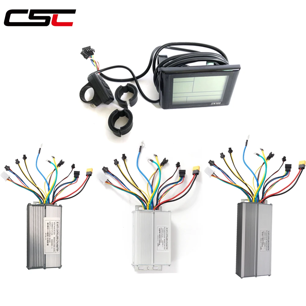 Controller Brushless Per Bici Elettrica Con Display LCD - 24V/36V 350W - Impermeabile In Lega Di Alluminio