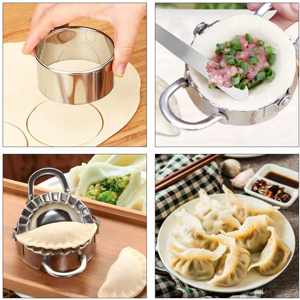 Dumpling Maker 2pc dumplings ware,baozi maker Small Dumpling Mold Ravioli Skin Maker Wrapper Pastry Making Tool Perogie Empanada Press Mold