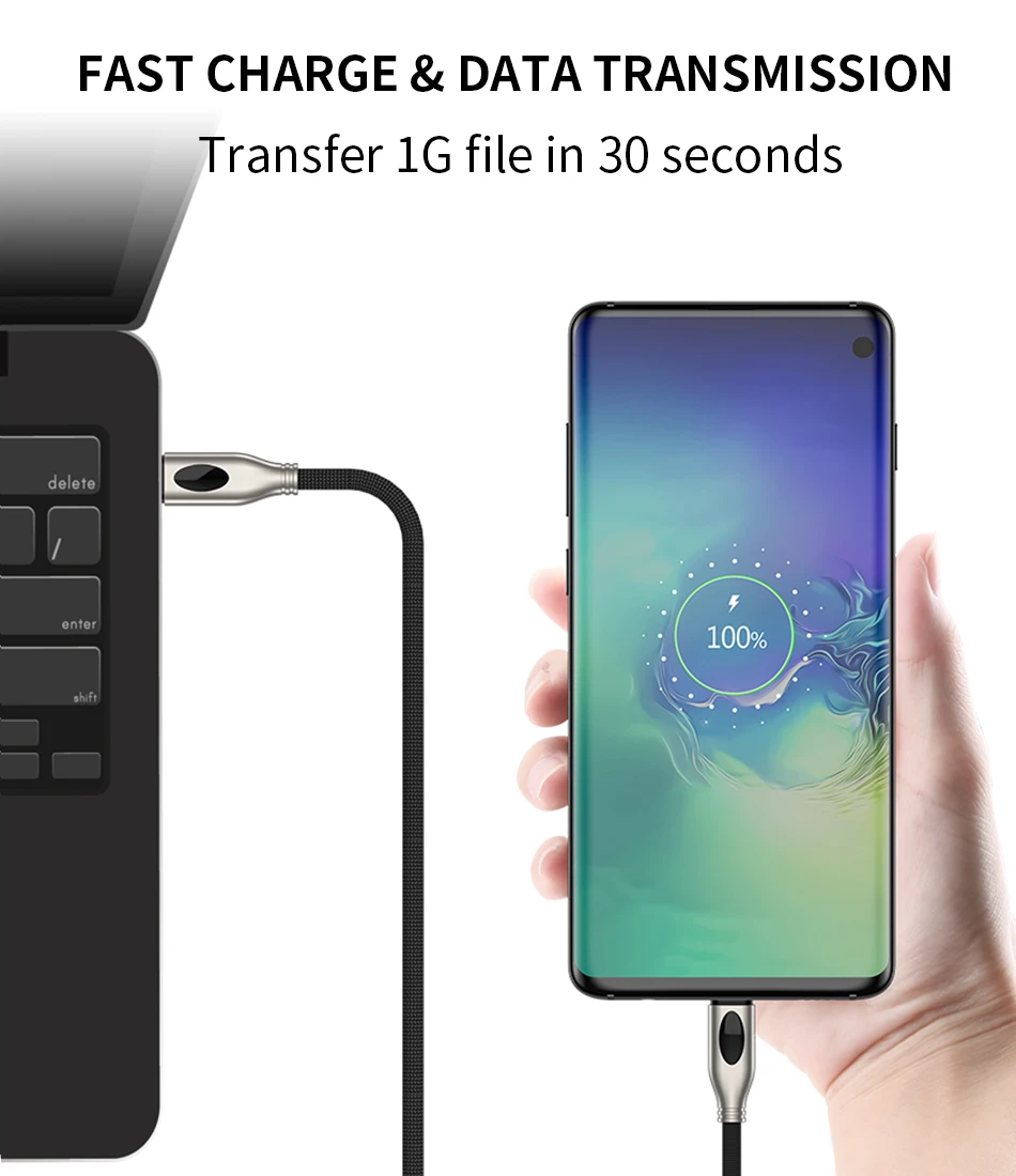 IHaitun usb type C кабель для samsung Galaxy S10 S9 S8 Note 10 A50 usbc Data 3 0 1 Быстрая зарядка 4 Легкое