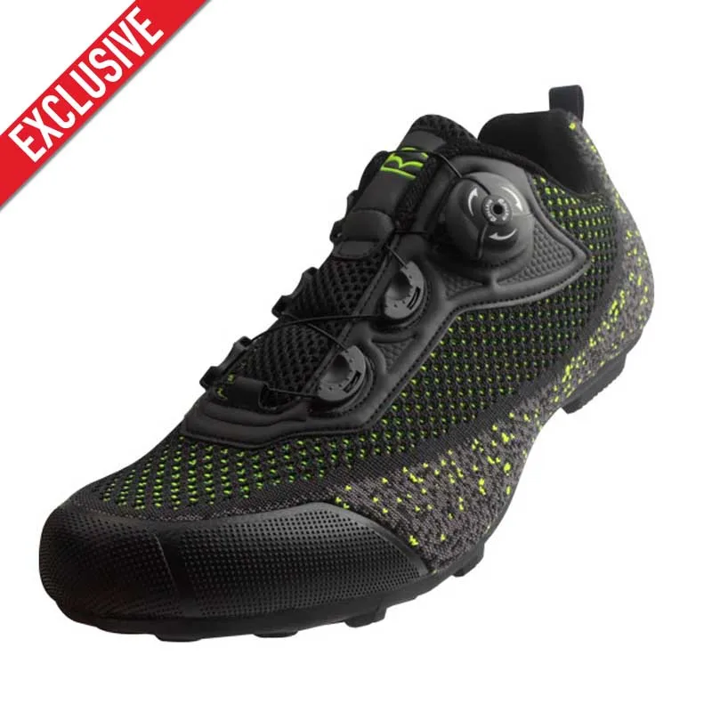 

Exclusive! Tiebao Men Knit Upper Breathable Road Bike Shoes Non-lock Rubber Soles Triathlon MTB Shoes Cycling Shoes Unisex