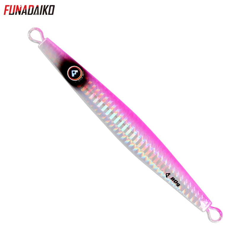 FUNADAIKO fish lure artificial bait lure Metal jig  fishing lure slow jig jigging lure 60g 80g 100g jig bait hard lure jig metal