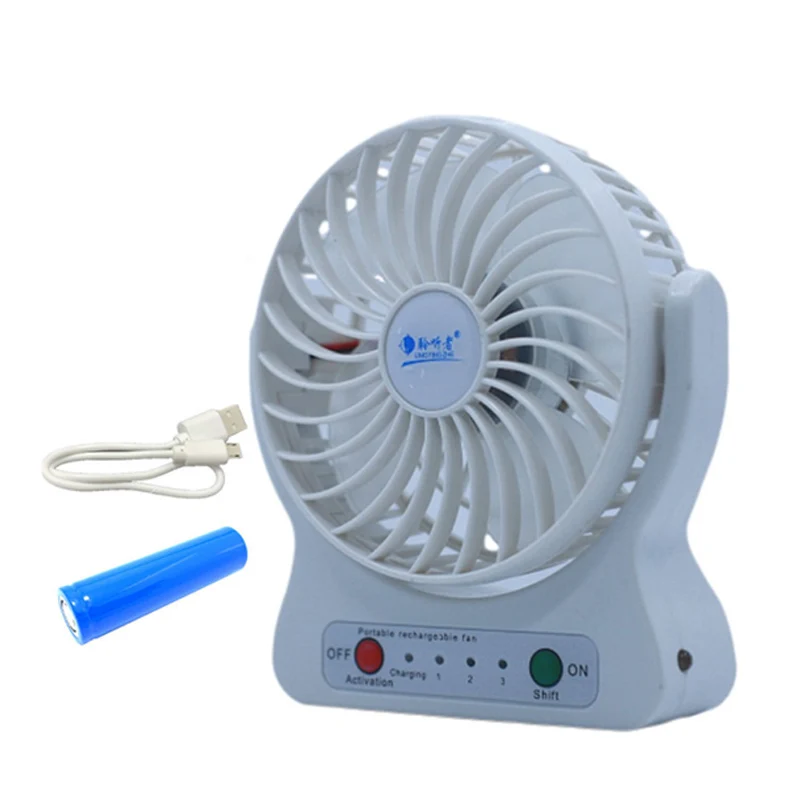 Mini ventilador USB recargable, silencioso, ángulo ajustable, pequeño, para  escritorio, dormitorio de estudiantes, cama, portátil