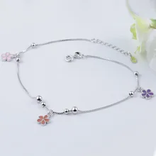 Корейский стиль 925 стерлингового ножной браслет с подсолнухом завод прямые продажи масла падение аксессуары поколение жира серебряные ювелирные изделия ген