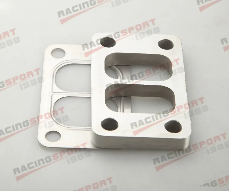 Nuovo T3 T3/T4 T04E Dividere Ss304 Turbo Collettore Caricatore Flangia + Ss304 Guarnizione