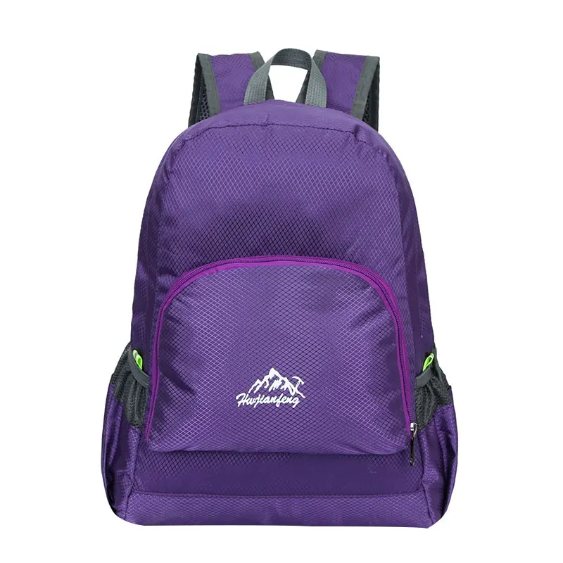 purple Открытый водонепроницаемый складной рюкзак Велоспорт альпинистский Пешие Прогулки Рюкзак - Цвет: purple