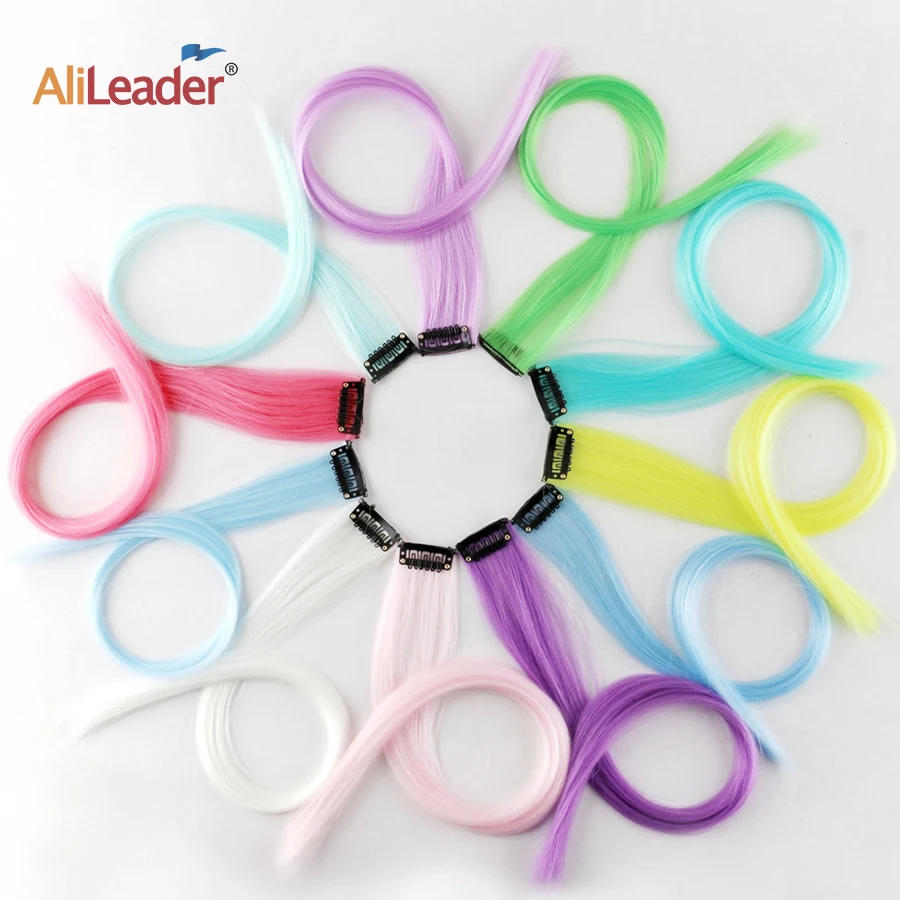 reta em uma parte extensões de cabelo
