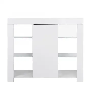

Modern Cabinet Display Sideboard with LED Strip Remote Control Home Living Room Cabinet