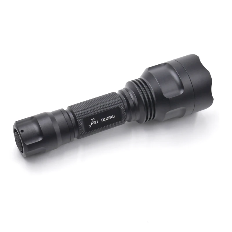 Black manta ray C8 XHP50.2 led flashlight aluminum hunting waterproof torch light use 18650 battery