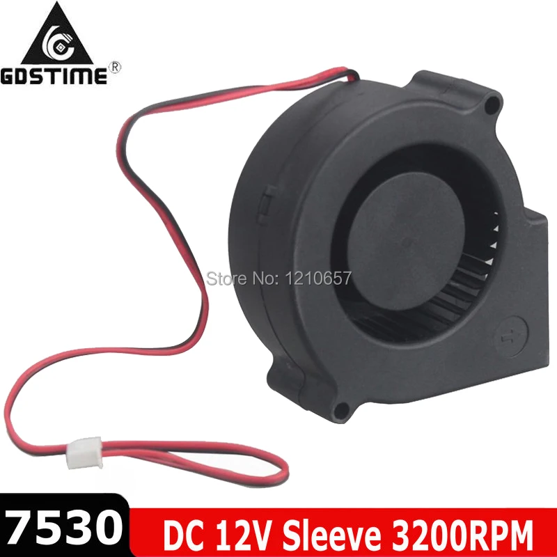 20 PCS LOT Gdstime 75MM x 30MM DC 12V 2 Pin 7530 Brushless Turbo Centrifuge Cooling Cooler Blower Fan | Компьютеры и офис