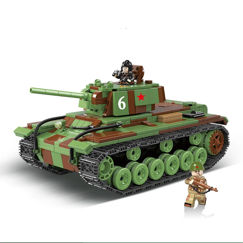 

768pcs LegoINGlys Military Figures Kv-1 Heavy Panzer Tank Ww2 Technic Soldier Weapon Blocks Bricks Learning Toy Boy Gifts 100070