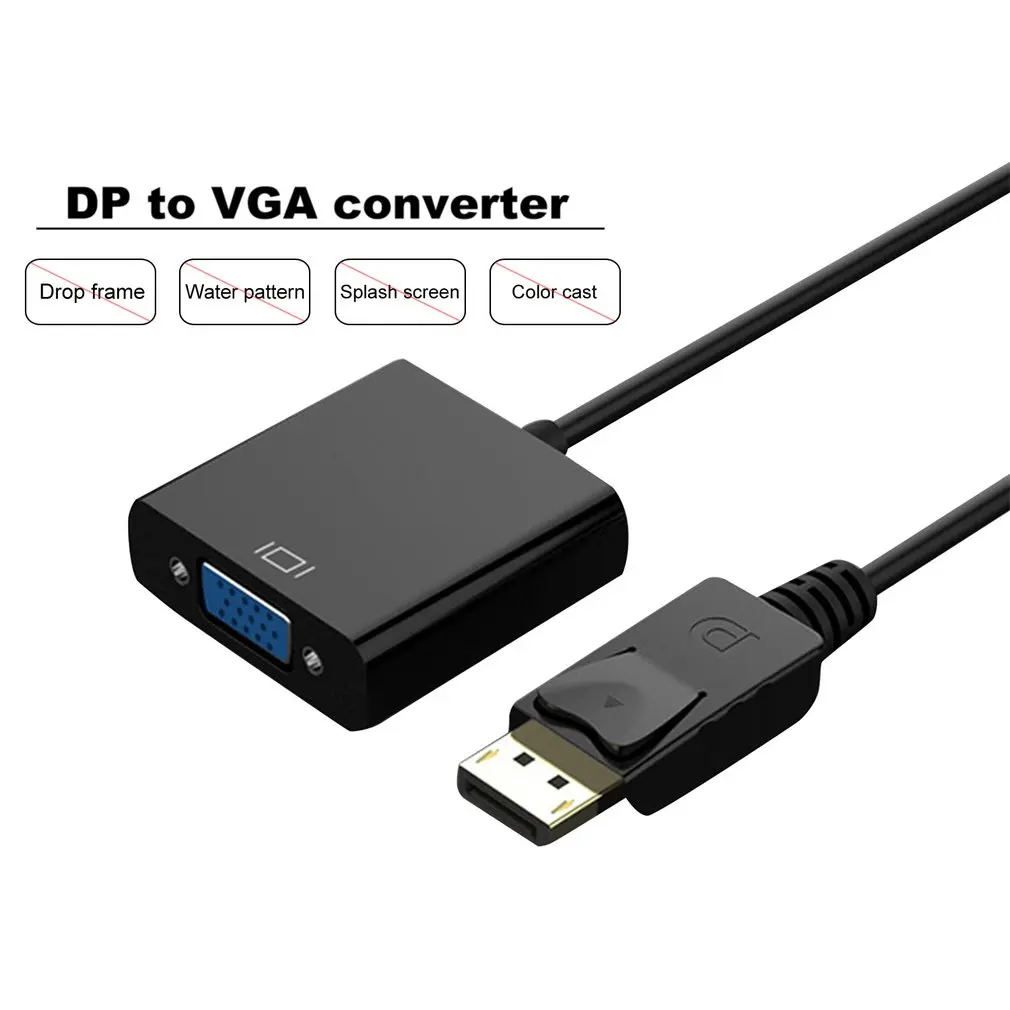 DP порт дисплея штекер вставной конвертер для VGA кабель адаптера для ПК ноутбук VGA Кабельный адаптер-переходник