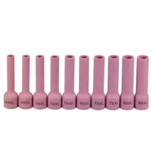 10 шт. TIG Экстра длинный алюминиевый сопло газовый объектив чашки 53N59XXL 53N60XXL 53N61XXL комплект подходит TIG сварочный фонарь WP SR DB 9 20 25