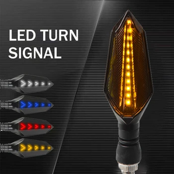

2 Pairs Universal Motorcycle LED Turn Signal Light Indicator Flasher Light Flexible Amber Blinker Lamp Light for Moto motorbike