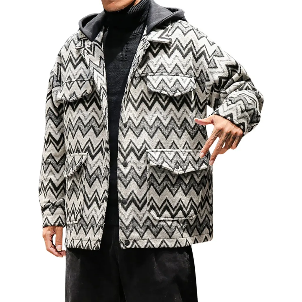 JAYCOSIN куртка-бомбер мужская зимняя с принтом chaqueta hombre модный кардиган пальто с капюшоном casaco masculino размеры США/ЕС/Великобритания 5XL 9 - Цвет: BK