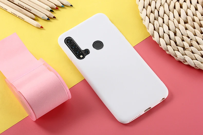 Чехол TRISEOLY для huawei Nova 5 Pro, простой однотонный Мягкий силиконовый чехол для huawei Nova 5i Pro Nova5, чехол для телефона
