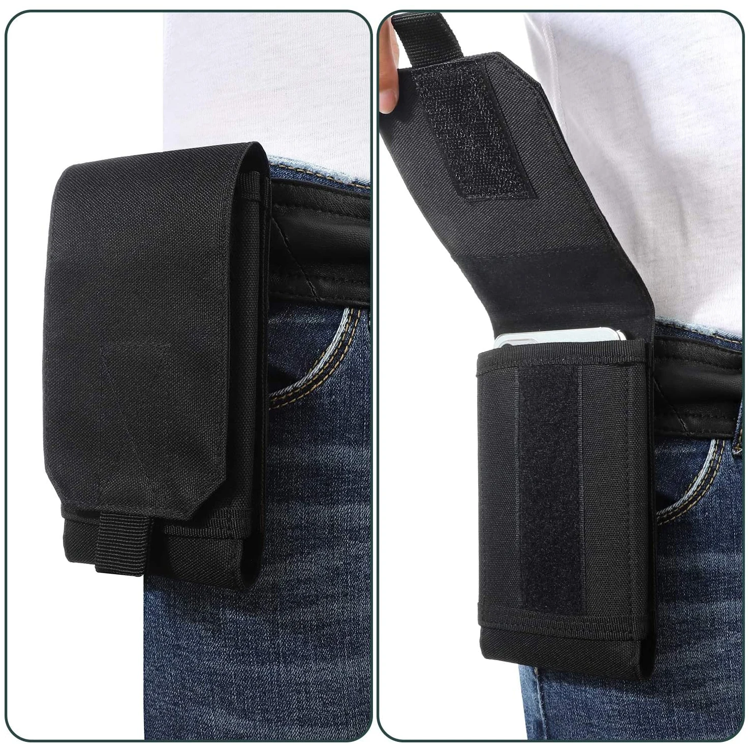 Tactical Molle Phone Holster Pouch Universal Belt Waist Bag 5.5