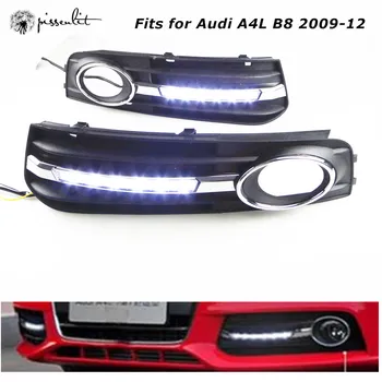 

Fits for Audi A4L B8 2009-12 Car DRL Driving Daytime Running Light DRL with flashing yellow turn signal fog lamp Relay Daylight
